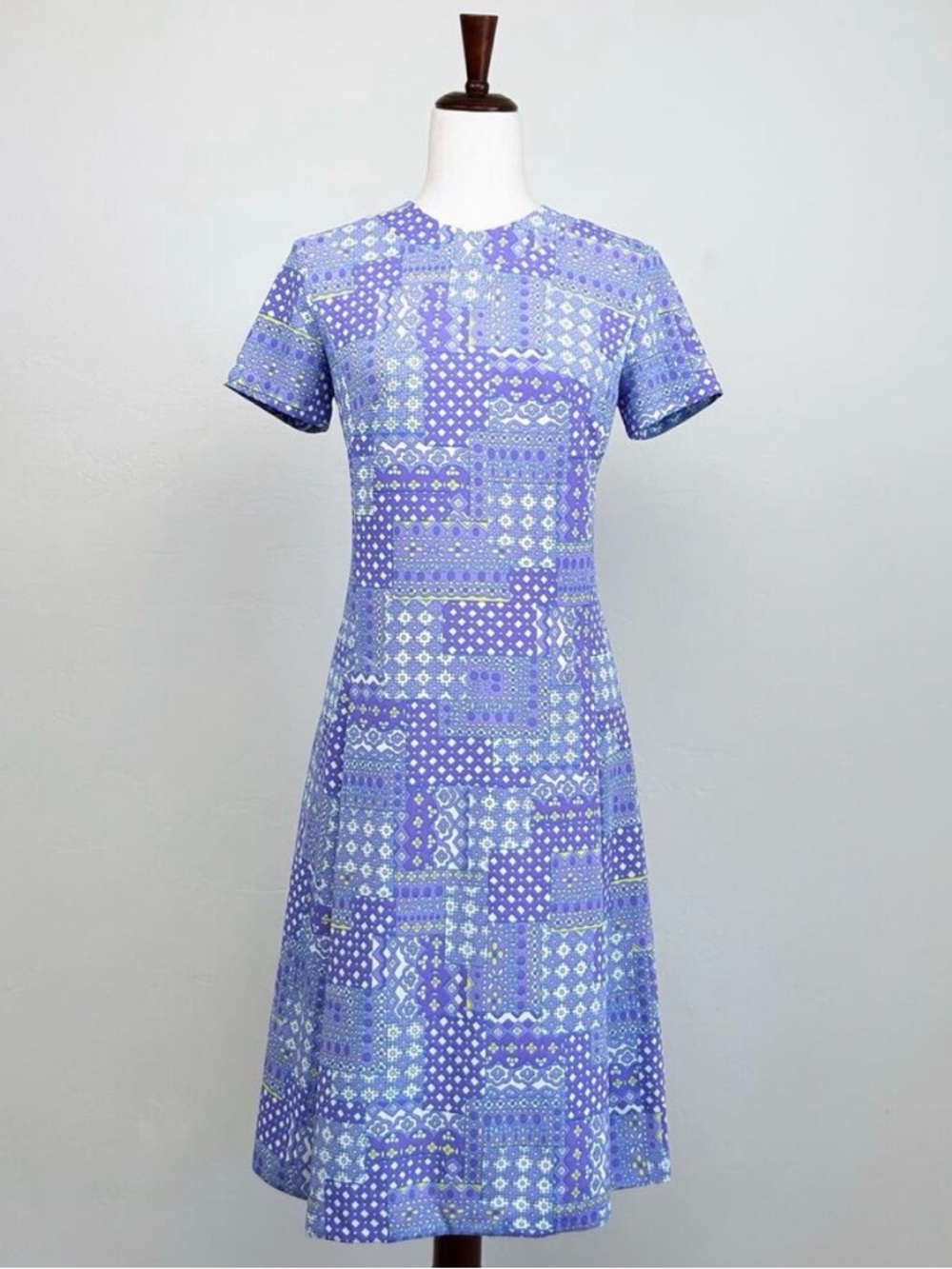 Vintage '60s The Stroller Patchwork Flower Power Dress